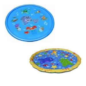  fountain mat fountain toy fountain . play mat vinyl pool child Kids playing in water parent . playing home use outdoor lawn grass raw playing diameter 100cm