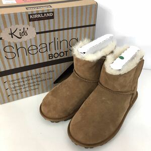 未使用■KS Shearling キッズ ムートンブーツ 21cm チェストナット US:2 