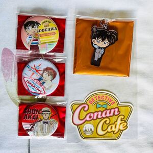 名探偵コナン コナンカフェ 2021 缶バッジ アクリルキーホルダー ステッカー 江戸川コナン 灰原哀 赤井秀一 工藤新一 安室透