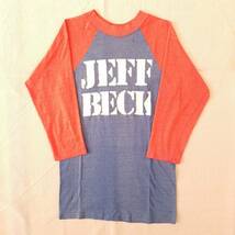 魅惑のバンドT特集! 80sヴィンテージ『JEFF BECK(ジェフ・ベック) / THERE & BACK』ラグランTシャツ Tultexボディ 米国製 サイズS／ロックT_画像1