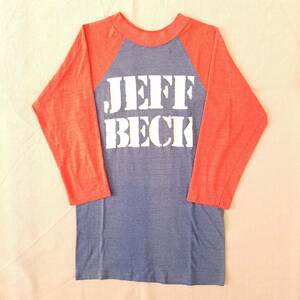 魅惑のバンドT特集! 80sヴィンテージ『JEFF BECK(ジェフ・ベック) / THERE & BACK』ラグランTシャツ Tultexボディ 米国製 サイズS／ロックT