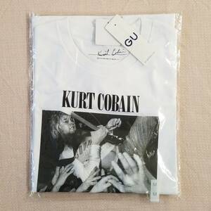 魅惑のバンドT特集! 新品未開封『GU(ジーユー) × KURT COBAIN(カート・コバーン)』グラフィックTシャツ(半袖) ホワイト M／ニルヴァーナ