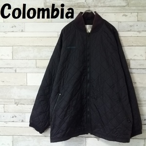 【人気】Colombia コロンビア 胸ロゴキルティングブルゾン ブラック/6477