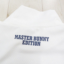 【新品・即決】MASTER BUNNY EDITION 2018年モデル ハイネック 長袖シャツ ロゴプリント ホワイト系 サイズ5 パーリーゲイツ [W4657]_画像6