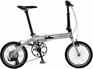 未使用品 RENAULT PLATINUM LIGHT8 折り畳み自転車 シルバー 16インチ 11296-09 アルミフレーム 最軽量8.8kg プラチナライト8 ルノー