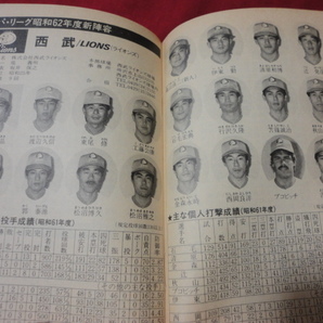 【プロ野球】新潟日報社 プロ野球手帳’87 選手名鑑の画像2