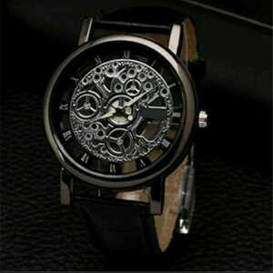 新品　スケルトン 　腕時計　ブラック　