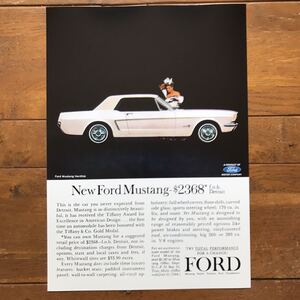 ポスター★1965 フォード・マスタング USA版 広告ポスター＃2★Ford Mustang/ムスタング/FOMOCO