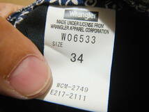 Wrangler ラングラー メンズ W34 パンツ ボトム 黒 大きいサイズ メ11545_画像5