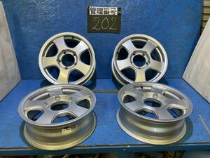 〈202〉ホイール4本セット　ジムニー　weds 16インチ5.5J オフセット＋22 PCD5H139.7 ハブ110mm ボルト穴13mm