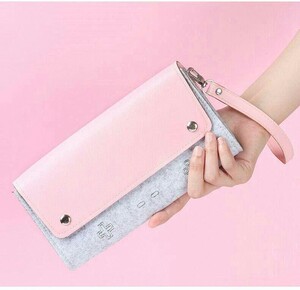 Switchスイッチ 携帯用ケース保護カバー ナイロン保護バッグ ピンク