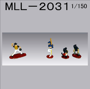 MLL2031野球１・1/150 Nゲージに最適！フィュギュアシリーズ