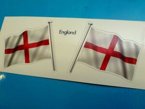 送料無料 イングランド 国旗 ENGLAND 60mm x2 ステッカー