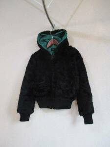 ASKNOWASdebase black fake fur blouson (USED)102516