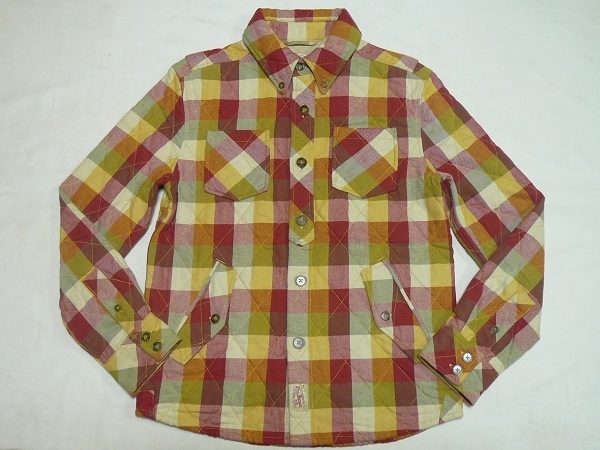 美品LEVISリーバイス[FlannelWorkerJacket]中綿キルティングジャケットM(38)赤チェック