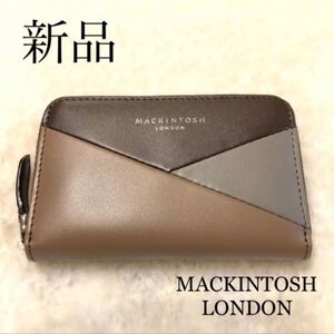 新品 マッキントッシュロンドン コインケース キーケース 小銭入れ レザー 革 ブラウン レディース ラウンドファスナー