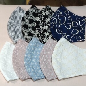 229 大きめの立体インナー9枚 裏…高島ちぢみ ハンドメイド