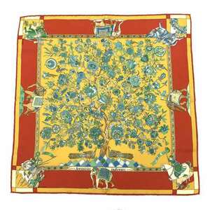 HERMES Hermes Carre 42 Carre 45 Petit Scarf fantaisies indiennes Dazzling Indian Silk New Old Goods Good Condition aq5391 Hermes, Clothing Accessories, Scarves