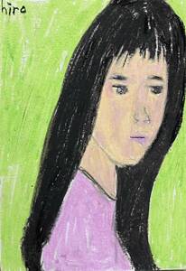 Art hand Auction Painter Hiro C Private Smile, Artwork, Painting, Pastel drawing, Crayon drawing