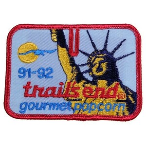 ZG61 91-92 trails end gourmet popcorn 自由の女神 刺繍 ワッペン パッチ ロゴ エンブレム アメリカ 米国 USA 輸入雑貨