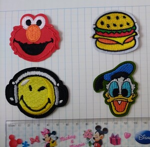 アイロンワッペン 刺繍 新品未使用 4点セット