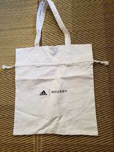 ●MOUSSY●アディダス×マウジー白エコバッグ　トートバッグ　非売品　未使用品