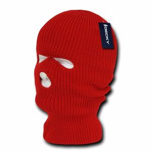 USA正規品 Decky ディッキー 3Hole タクティカル ニット フェイスマスク Balaclava バラクラバ 目出し帽 レッド 赤 ミリタリー