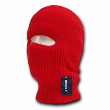 USA正規品 Decky ディッキー 1Hole タクティカル ニット フェイスマスク Balaclava バラクラバ 目出し帽 ネイビー 赤 レッド_画像1