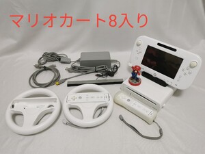 WiiU マリオカート8セットと2人で遊べるハンドル・リモコン・アミーボ付き