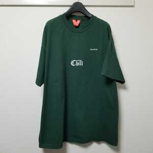 フラットラックス FLATLUX ヤッパ今日はCHILL ロゴ オーバーサイズ Tシャツ 半袖 グリーン XXL メンズ 03K0602mel