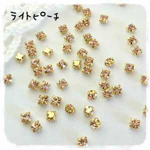  light pi-chi* set in gold seat attaching approximately 3mm 50 piece * deco parts nails hand made 