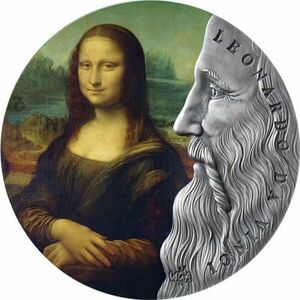 ガーナ　2019年　銀貨　10Cedis　Leonardo Da Vinci World's Greatest Artists　@5-71