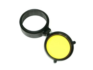 透明黄色クリアイエロー型フリップオープンスコープカバー バトラーキャップ60mm新品　スコープ レンズ 保護 ドットサイト　カバー 