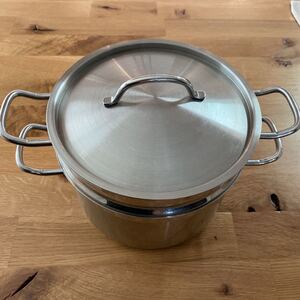 ステンレス鍋 4L IH対応 蒸し器付き
