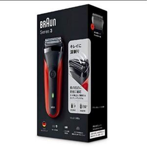新品未開封 シェーバー ブラウン メンズ 電気シェーバー 髭剃り シリーズ3 3枚刃 300S-R レッド