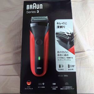 新品未開封 シェーバー ブラウン メンズ 電気シェーバー 髭剃り シリーズ3 3枚刃 300S-R レッド