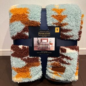 ペンドルトン ペンドルトン ツインサイズ ブランケット シェルパ ツイン ブルー 青 pendleton