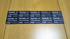 SanDisk メモリースティック PRO Duo 4GB 10個セット 動作確認済み ①