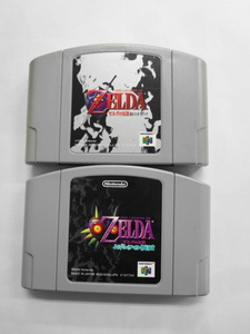 N64 21-006 任天堂 ニンテンドー64 N64 ゼルダの伝説 時のオカリナ ムジュラの仮面 セット 人気 シリーズ レトロ ゲーム ソフト 使用感あり
