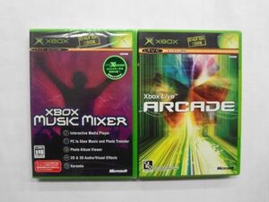 XB21-033 マイクロソフト XBOX MUSIC MIXER Live ARCADE セット 非売品 ファミ通 1月号 7月号 特別付録 レトロ ゲーム ソフト 一部未開封品
