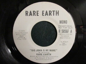 Rare Earth ： Big John Is My Name 7'' / 45s ★ 70's Funky Rock ☆ 落札5点で送料無料