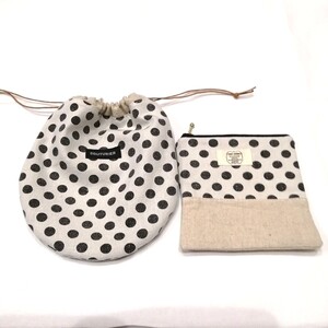 YUWA★ドット柄★丸い巾着★ミニポーチ★②点set★ハンドメイド