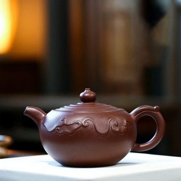 本物 紫砂壷 宜興紫砂 紫泥 中國 唐物 急須 煎茶道具 中国古美術 在銘