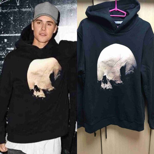 正規 15AW GIVENCHY ジバンシー ジバンシィ スカル プリント パーカー S ジャスティンビーバー着用 15W 7195 653