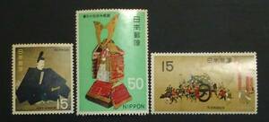 1968年・記念切手-第１次国宝シリーズ-第4集(3種完)