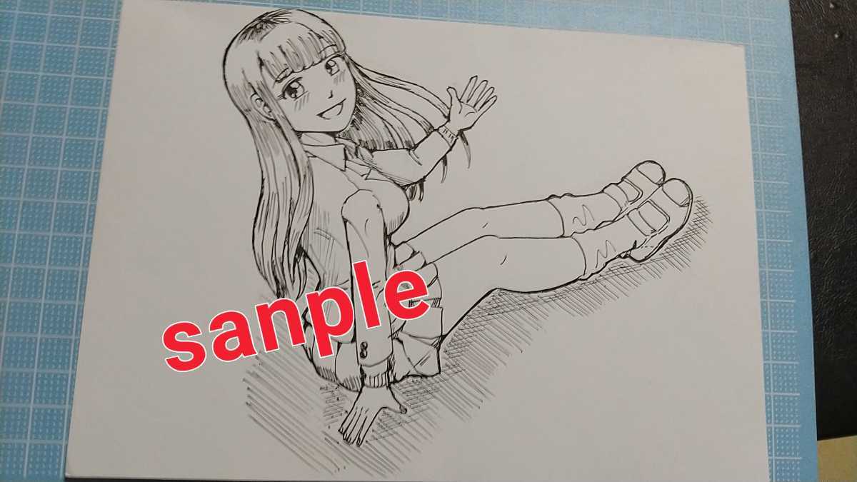 Hand drawn illustration girl original, comics, anime goods, hand drawn illustration