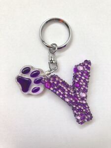 ハンドメイド レジン キーホルダー ラインストーン