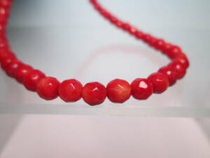 *SILVERbook@.. cut. beautiful red .. sphere. necklace 20g case attaching 