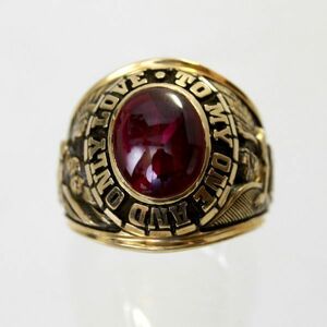 * used beautiful goods *14 gold college ring 13.5 number 