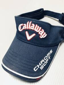 No1 Callaway ( Callaway ) sun visor unisex (Unisex)( navy × white )ODYSSEY embroidery CHROME SOFT